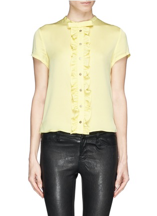 Main View - Click To Enlarge - EMILIO PUCCI - Bow neck ruffle silk top