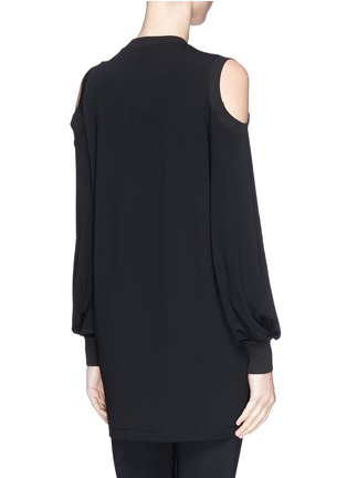 Back View - Click To Enlarge - GIVENCHY - Cold shoulder jersey top