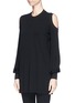 Front View - Click To Enlarge - GIVENCHY - Cold shoulder jersey top