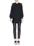 Figure View - Click To Enlarge - GIVENCHY - Cold shoulder jersey top