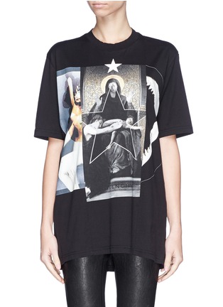 Main View - Click To Enlarge - GIVENCHY - Madonna shark jaw collage print T-shirt