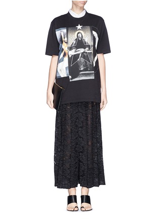 Figure View - Click To Enlarge - GIVENCHY - Madonna shark jaw collage print T-shirt
