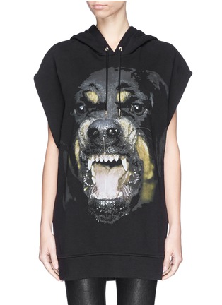 Main View - Click To Enlarge - GIVENCHY - Rottweiler print sleeveless hoodie