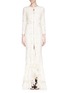 Main View - Click To Enlarge - GIVENCHY - Lace cascade ruffle zip gown