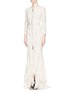 Figure View - Click To Enlarge - GIVENCHY - Lace cascade ruffle zip gown