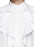 Detail View - Click To Enlarge - GIVENCHY - Ruffle cotton poplin shirt