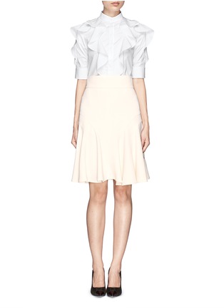 Figure View - Click To Enlarge - GIVENCHY - Ruffle cotton poplin shirt