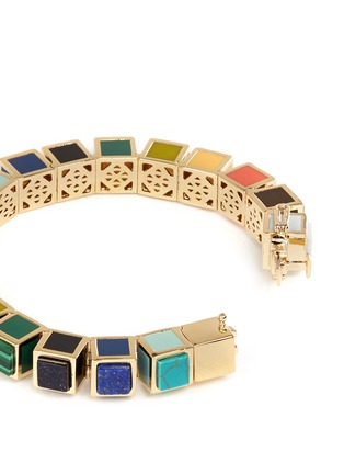 Detail View - Click To Enlarge - EDDIE BORGO - Inlaid small cube bracelet