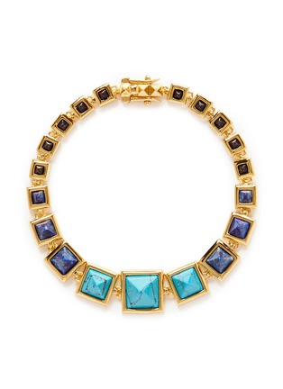 Main View - Click To Enlarge - EDDIE BORGO - Graduated gemstone pyramid necklace