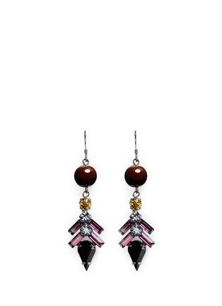 Main View - Click To Enlarge - JOOMI LIM - 'Rebel Romance' pearl spike crystal drop earrings