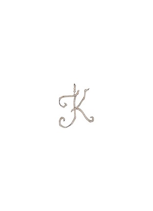 Main View - Click To Enlarge - LC COLLECTION JEWELLERY - Diamond 18k white gold letter pendant – K