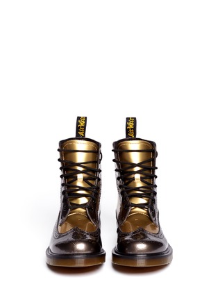 Figure View - Click To Enlarge - DR. MARTENS - 'Harrie' patent-leather brogue boots