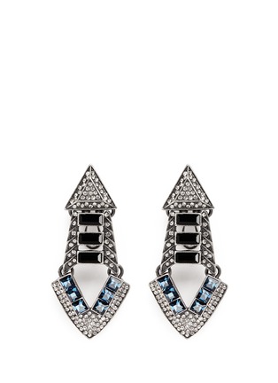 Main View - Click To Enlarge - LULU FROST - 'Emergence' crystal pavé gemstone earrings