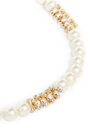 Detail View - Click To Enlarge - KENNETH JAY LANE - Pearl and crystal matinee necklace