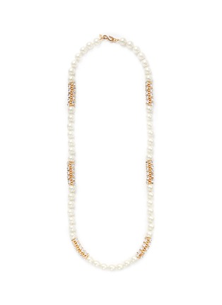 Main View - Click To Enlarge - KENNETH JAY LANE - Pearl and crystal matinee necklace