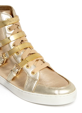 Detail View - Click To Enlarge - MICHAEL KORS - 'Kimberly' metallic leather sneakers