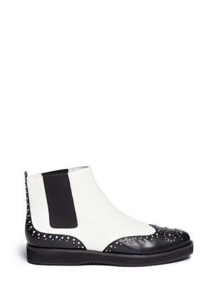 Main View - Click To Enlarge - MICHAEL KORS - 'Sofie' rivet wingtip leather Chelsea boots