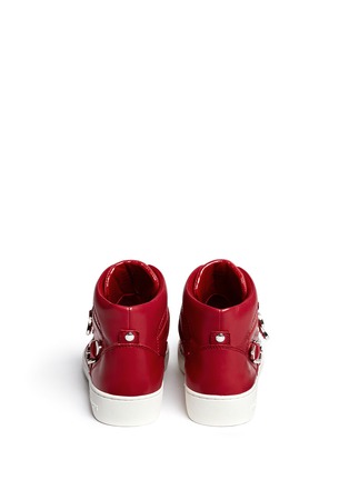 Back View - Click To Enlarge - MICHAEL KORS - 'Robin' high top leather sneakers