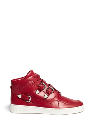 Main View - Click To Enlarge - MICHAEL KORS - 'Robin' high top leather sneakers