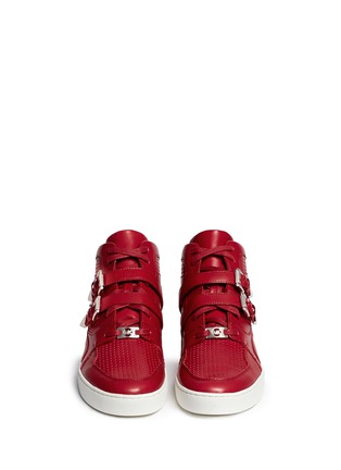 Figure View - Click To Enlarge - MICHAEL KORS - 'Robin' high top leather sneakers