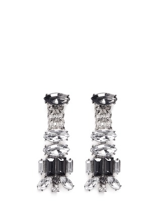 Main View - Click To Enlarge - KENNETH JAY LANE - Chain and crystal drop earrings