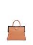 Back View - Click To Enlarge - GIVENCHY - 'Obsedia' small bicolour leather flap tote