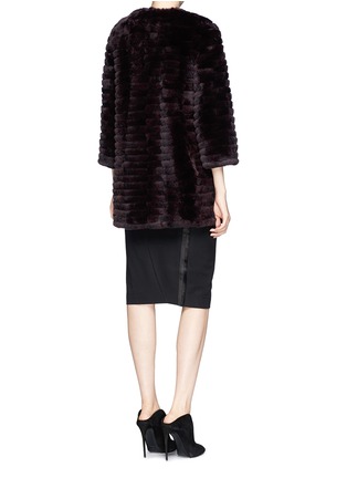 Back View - Click To Enlarge - YVES SALOMON - Rabbit fur cropped jacket