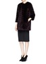 Front View - Click To Enlarge - YVES SALOMON - Rabbit fur cropped jacket