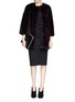 Figure View - Click To Enlarge - YVES SALOMON - Rabbit fur cropped jacket