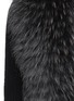 Detail View - Click To Enlarge - YVES SALOMON - Detachable finn raccoon fur collar cashmere cardigan