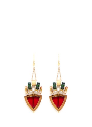 Main View - Click To Enlarge - SCHO - Triangle glass bead drop earrings