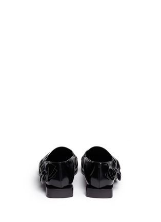 Back View - Click To Enlarge - MAIYET INC SHOES - Flower appliqué colourblock leather loafers