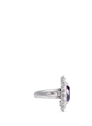 Detail View - Click To Enlarge - KENNETH JAY LANE - Amethyst crystal ring