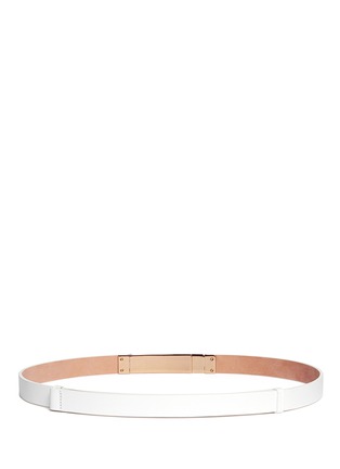 Back View - Click To Enlarge - MAISON BOINET - Skinny leather latch buckle belt