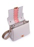 Detail View - Click To Enlarge - ANYA HINDMARCH - 'Bathurst Flip' small geometric strap leather satchel