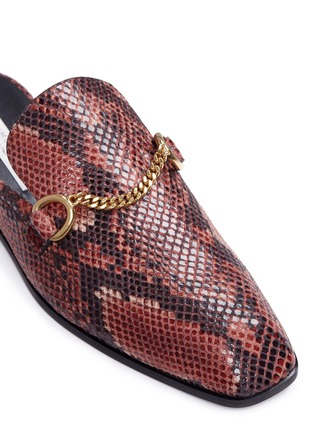 Detail View - Click To Enlarge - STELLA MCCARTNEY - 'Tanka' alter python slide loafers