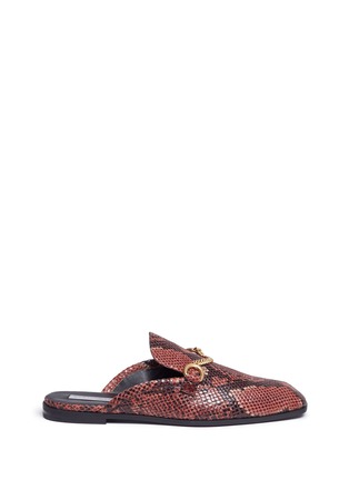 Main View - Click To Enlarge - STELLA MCCARTNEY - 'Tanka' alter python slide loafers