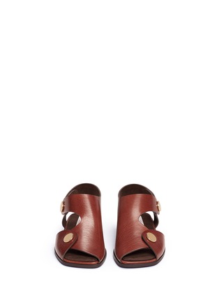 Front View - Click To Enlarge - STELLA MCCARTNEY - 'Collection' cowper faux leather flat sandals