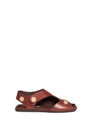 Main View - Click To Enlarge - STELLA MCCARTNEY - 'Collection' cowper faux leather flat sandals