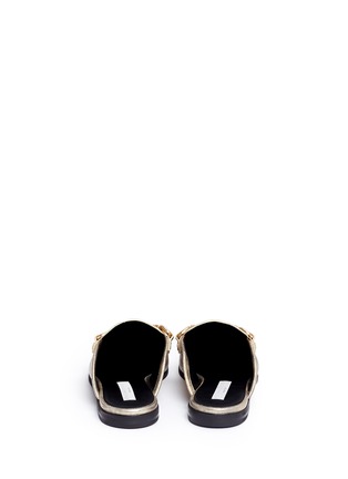 Back View - Click To Enlarge - STELLA MCCARTNEY - 'Tanka' alter crocodile slide loafers