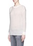 Front View - Click To Enlarge - TOPSHOP - 'Gauzey' ribbon wrap back sweater