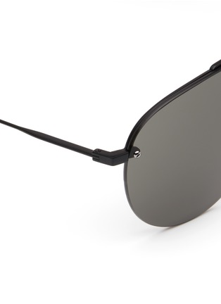 Detail View - Click To Enlarge - SAINT LAURENT - 'Classic 11/F' unisex wire aviator sunglasses