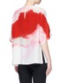 Back View - Click To Enlarge - MS MIN - Oversized watercolour print silk crepe blouse