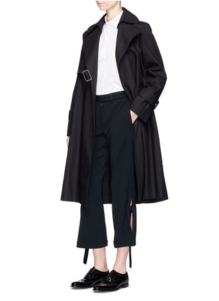 Figure View - Click To Enlarge - CALVIN KLEIN 205W39NYC - 'Levit' convertible cotton gabardine trench coat