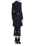 Back View - Click To Enlarge - ALEXANDER MCQUEEN - Pleated skirt belted leaf crepe coat