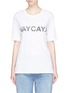 Main View - Click To Enlarge - ZOE KARSSEN - 'Vacay' print cotton-linen T-shirt
