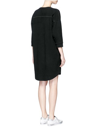 Back View - Click To Enlarge - JAMES PERSE - Double faced fleece jersey dress