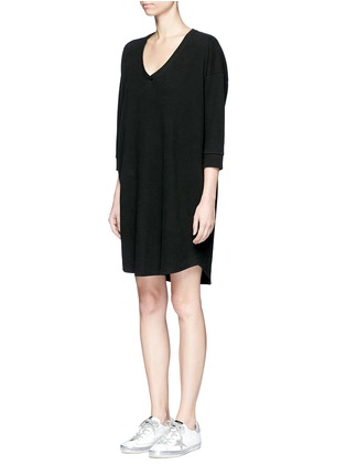 Front View - Click To Enlarge - JAMES PERSE - Double faced fleece jersey dress