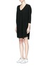Front View - Click To Enlarge - JAMES PERSE - Double faced fleece jersey dress