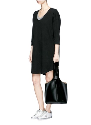Figure View - Click To Enlarge - JAMES PERSE - Double faced fleece jersey dress